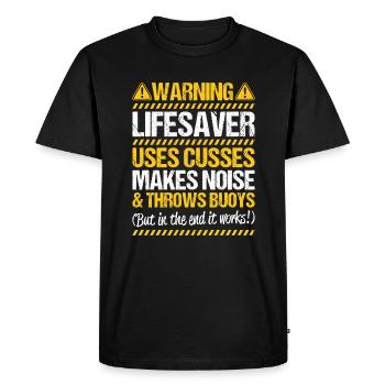 Lifeguard Water Rescue Lifesaver - Men's Premium Organic T-Shirt - black - Front - Nico (187cm)