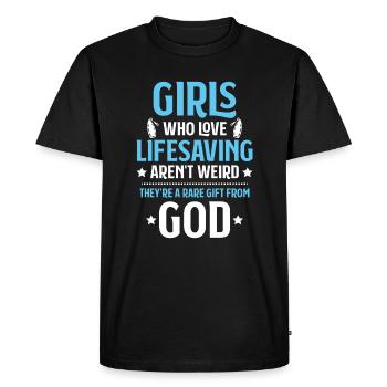 Lifeguard Water Rescue Lifesaver - Men's Premium Organic T-Shirt - black - Front - Nico (187cm)