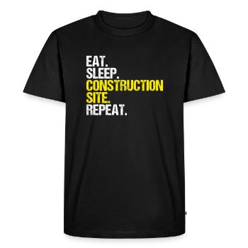 Construction worker Construction construction trade Construction profession Mason - Men's Premium Organic T-Shirt - black - Front - Nico (187cm)