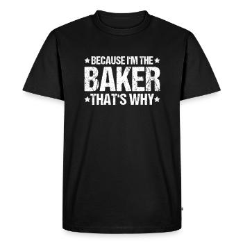 Boulanger Boulanger Boulanger Boulangerie Boulangerie Boulangerie - T-shirt Premium bio Homme - noir - Devant - Nico (187cm)