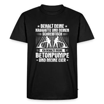 Betonbauer Stahlbetonbauer Concrete Worker - Männer Premium Bio T-Shirt - Schwarz - Vorne - Nico (187cm)