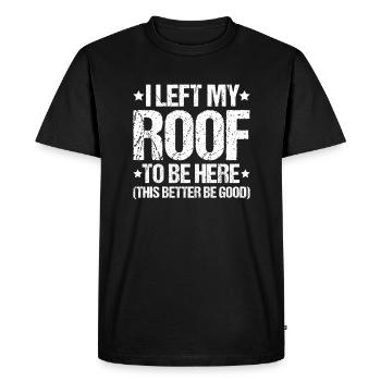 Dachdecker Dachdeckerei Dachdecken Roofer Roofing - Men's Premium Organic T-Shirt - black - Front - Nico (187cm)