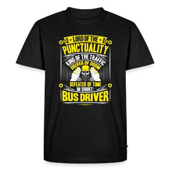 Bus Driver Bus Driver Busman School Bus Driver - Men's Premium Organic T-Shirt - black - Front - Nico (187cm)