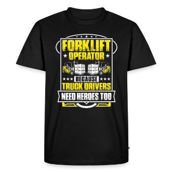 Forklift Driver Forklift Operator - Men's Premium Organic T-Shirt - black - Front - Nico (187cm)