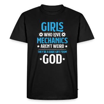 Mécanicien Mécanicien Mécanicien Mécanicien Mécanicien - T-shirt Premium bio Homme - noir - Devant - Nico (187cm)