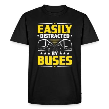 Bus Driver Bus Driver Busman School Bus Driver - Men's Premium Organic T-Shirt - black - Front - Nico (187cm)