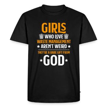 Spécialiste du recyclage et de la gestion des déchets - T-shirt Premium bio Homme - noir - Devant - Nico (187cm)