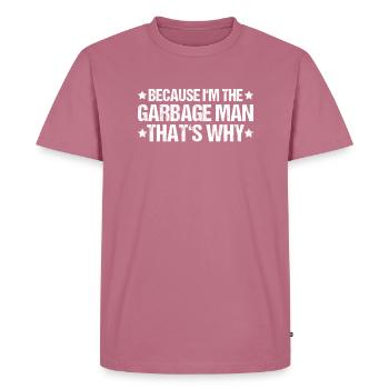 Spécialiste du recyclage et de la gestion des déchets - T-shirt Premium bio Homme - mauve - Devant - Nico (187cm)