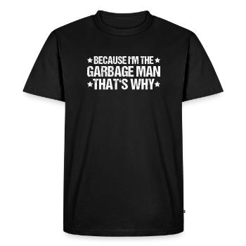 Spécialiste du recyclage et de la gestion des déchets - T-shirt Premium bio Homme - noir - Devant - Nico (187cm)