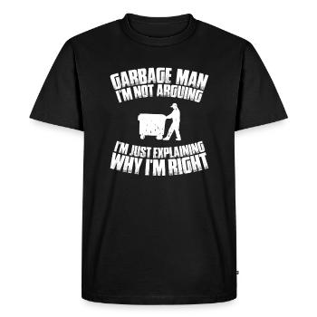 Spécialiste du recyclage et de la gestion des déchets - T-shirt Premium bio Homme - noir - Devant - Nico (187cm)