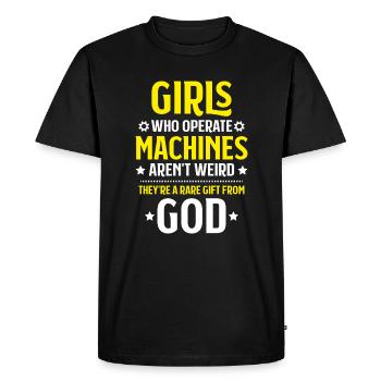 Opérateur de machine et d’installation Opérateur de machine - T-shirt Premium bio Homme - noir - Devant - Nico (187cm)