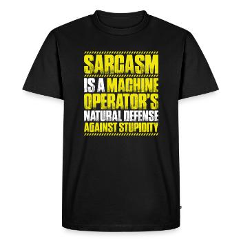 Machine and plant operator Machine operator - Men's Premium Organic T-Shirt - black - Front - Nico (187cm)