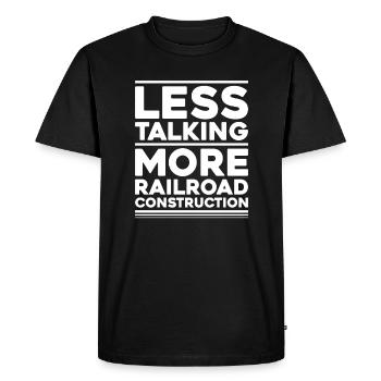 Gleisbauer Schienenarbeiter Gleisbau Track Laborer - Men's Premium Organic T-Shirt - black - Front - Nico (187cm)