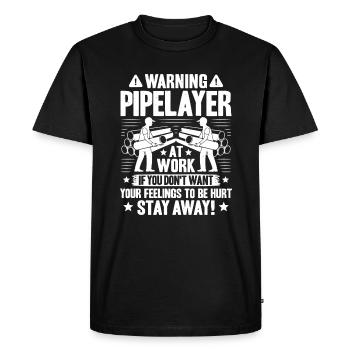 Pipeline Constructor Pipeline Construction Pipelayer - Men's Premium Organic T-Shirt - black - Front - Nico (187cm)