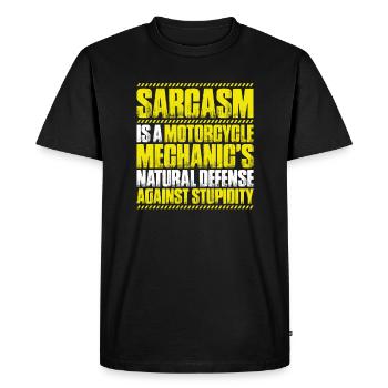 Two-wheel mechatronics engineer Motorcycle Motorcycle Mechanic - Men's Premium Organic T-Shirt - black - Front - Nico (187cm)
