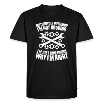 Two-wheel mechatronics engineer Motorcycle Motorcycle Mechanic - Men's Premium Organic T-Shirt - black - Front - Nico (187cm)