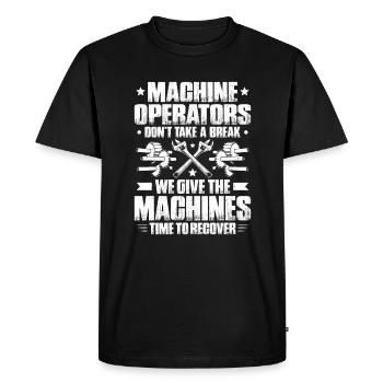 Opérateurs de machines et d’installations Opérateurs de machines - T-shirt Premium bio Homme - noir - Devant - Nico (187cm)