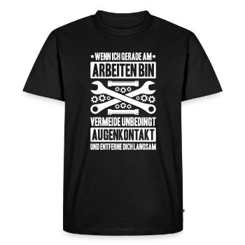 Plant mechanic plumber plumber sanitary heating - Men's Premium Organic T-Shirt - black - Front - Nico (187cm)