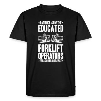 Forklift Driver Forklift Operator - Men's Premium Organic T-Shirt - black - Front - Nico (187cm)