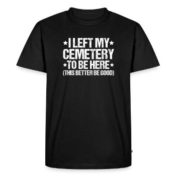 Friedhofsgärtner Jardinier du cimetière Friedhof - T-shirt Premium bio Homme - noir - Devant - Nico (187cm)