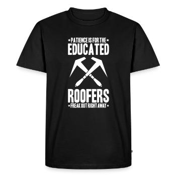 Couvreur Toiture Toiture Toiture Couvreurs Toiture - T-shirt Premium bio Homme - noir - Devant - Nico (187cm)