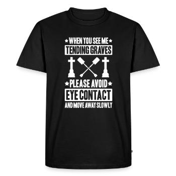 Friedhofsgärtner Jardinier du cimetière Friedhof - T-shirt Premium bio Homme - noir - Devant - Nico (187cm)