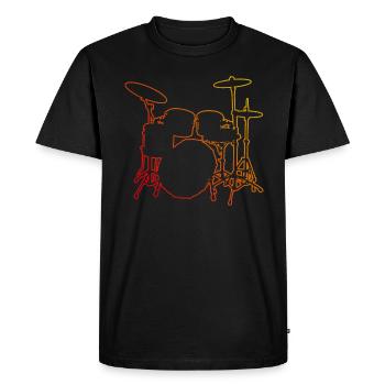 Percussionist Drummer Drum Kit Drummer - Men's Premium Organic T-Shirt - black - Front - Nico (187cm)