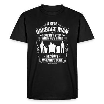 Spécialiste du recyclage et de la gestion des déchets - T-shirt Premium bio Homme - noir - Devant - Nico (187cm)