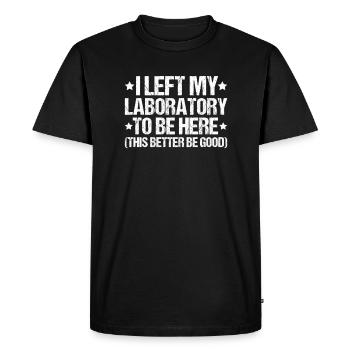 Biochemiker Biochimie Biochimie Biochimiste - T-shirt Premium bio Homme - noir - Devant - Nico (187cm)
