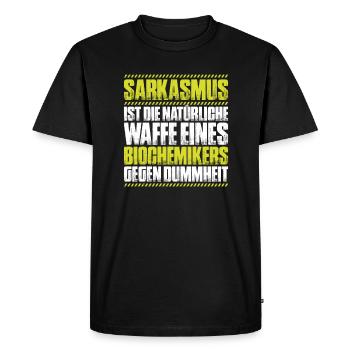 Biochemiker Biochimie Biochimie Biochimiste - T-shirt Premium bio Homme - noir - Devant - Nico (187cm)