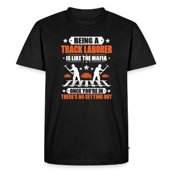 Laboratoire de construction de voies ferrées pour les travailleurs de la voie - T-shirt Premium bio Homme - noir - Devant - Nico (187cm)