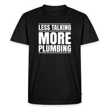 Usine mécanicien plombier plombier chauffage sanitaire - T-shirt Premium bio Homme - noir - Devant - Nico (187cm)