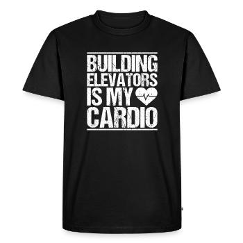 Elevator Fitter Elevator Mechanic Elevator Mechanic - Men's Premium Organic T-Shirt - black - Front - Nico (187cm)