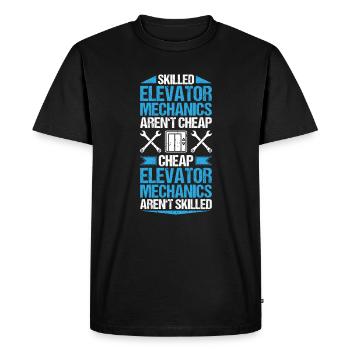 Elevator Fitter Elevator Mechanic Elevator Mechanic - Men's Premium Organic T-Shirt - black - Front - Nico (187cm)