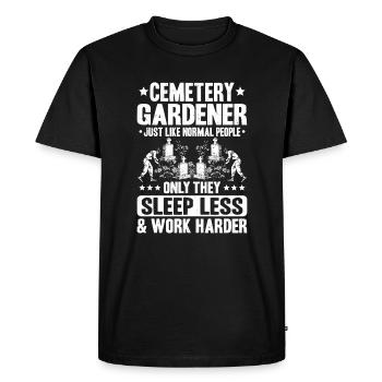 Friedhofsgärtner Jardinier du cimetière Friedhof - T-shirt Premium bio Homme - noir - Devant - Nico (187cm)