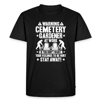 Friedhofsgärtner Jardinier du cimetière Friedhof - T-shirt Premium bio Homme - noir - Devant - Nico (187cm)