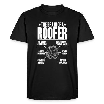 Couvreur Toiture Toiture Toiture Couvreurs Toiture - T-shirt Premium bio Homme - noir - Devant - Nico (187cm)