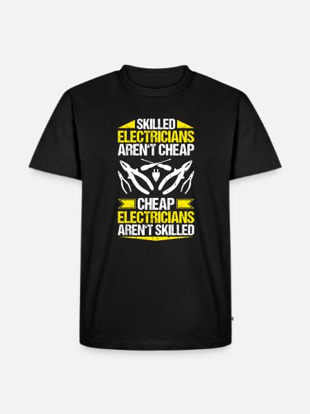 Electronics Electrician Electrician Lineman - Men's Premium Organic T-Shirt - black