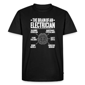 Electronics Electrician Electrician Lineman - Men's Premium Organic T-Shirt - black - Front - Nico (187cm)