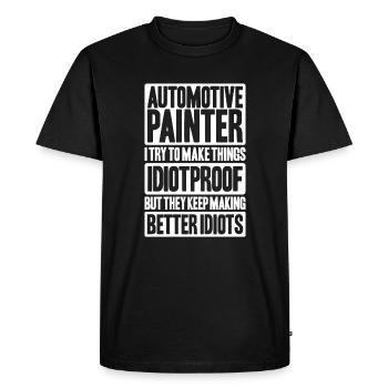 Peintre de véhicules Peintre automobile - T-shirt Premium bio Homme - noir - Devant - Nico (187cm)