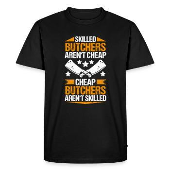 Boucher boucher boucher - T-shirt Premium bio Homme - noir - Devant - Nico (187cm)