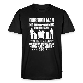 Spécialiste du recyclage et de la gestion des déchets - T-shirt Premium bio Homme - noir - Devant - Nico (187cm)
