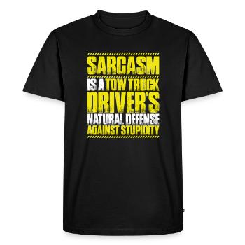 Conducteur de dépanneuse de service - T-shirt Premium bio Homme - noir - Devant - Nico (187cm)
