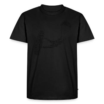 Kitesurfen Kiten Kitesurfing Kite Kitesurf - Men's Premium Organic T-Shirt - black - Front - Nico (187cm)