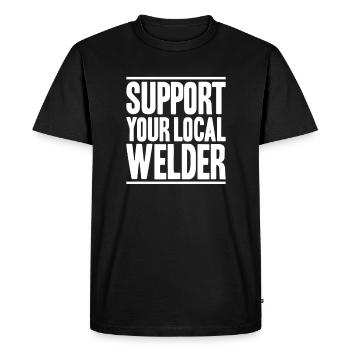 Schweißer Schweißen Schweißerei Welder Welding - Men's Premium Organic T-Shirt - black - Front - Nico (187cm)