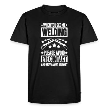 Schweißer Schweißen Schweißerei Welder Welding - Men's Premium Organic T-Shirt - black - Front - Nico (187cm)