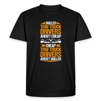 Conducteur de dépanneuse de service - T-shirt Premium bio Homme - noir - Devant - Nico (187cm)