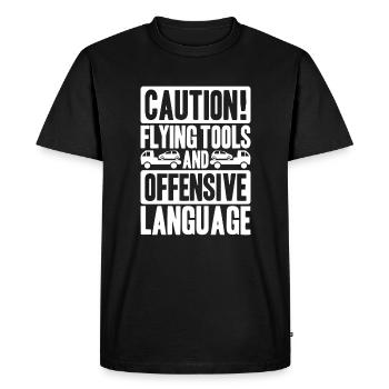 Conducteur de dépanneuse de service - T-shirt Premium bio Homme - noir - Devant - Nico (187cm)