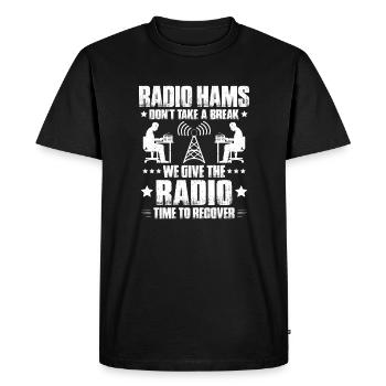 Amateurfunker Amateurfunk Radio Ham Amateur Radio - T-shirt Premium bio Homme - noir - Devant - Nico (187cm)