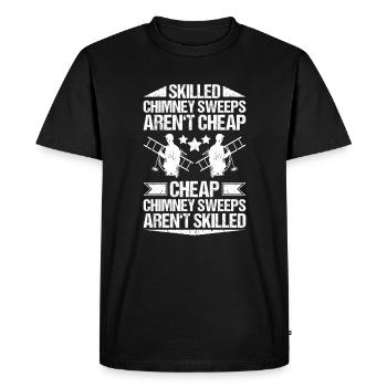 Schornsteinfeger Kaminkehrer Chimney Sweep - Men's Premium Organic T-Shirt - black - Front - Nico (187cm)